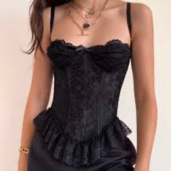 Andrea kristoff for Escanté Vintage Black Large Corset - Picture 1 of 10